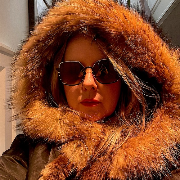 Jones New York full-length winter jacket with hood. Faux fur/water resistant. - Picture 2 of 4